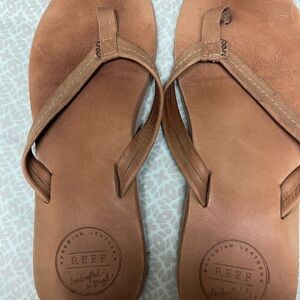 Reef Brown Leather Thong Sandals